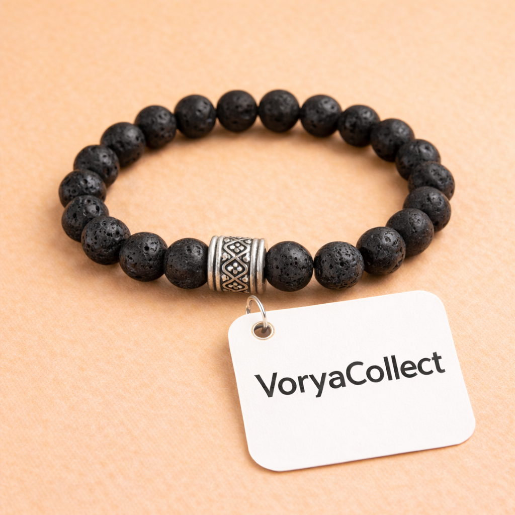Pulsera Lava Negra