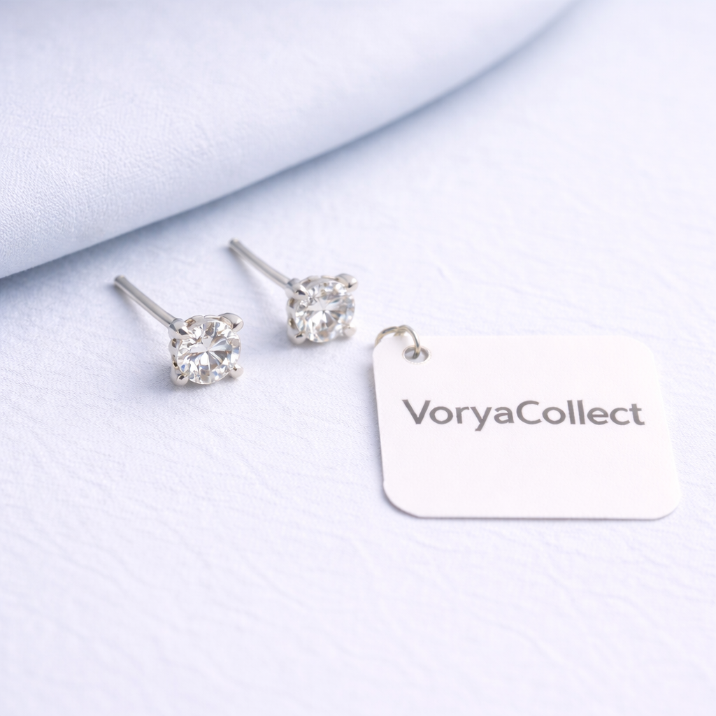 Pendientes stud circonita